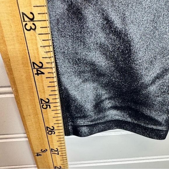 Carbon38 Takara Shine Leggings Womens S Black Gloss Crop High Waist Activewear - Picture 8 of 11